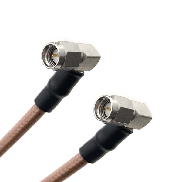 RG-400 Coax Cbl Assmbly w/SMA (Male RA) to SMA (Male RA) Cnnctrs, 50 Ohm Impedance, 10FT Lngth